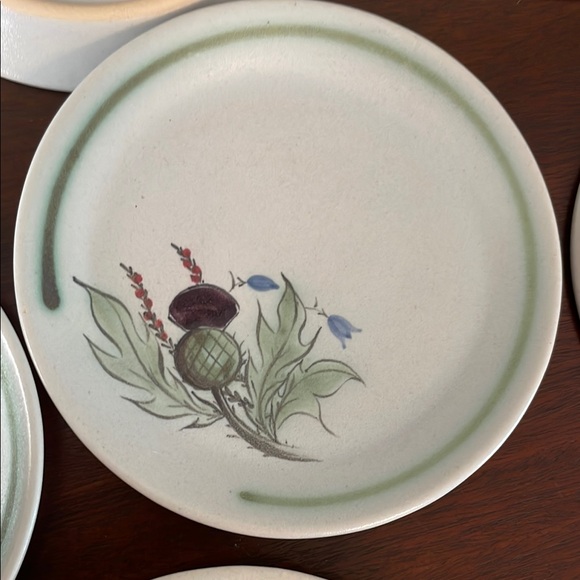 Buchan Thistleware Stoneware Salad Plate set of 7 - Picture 5 of 7